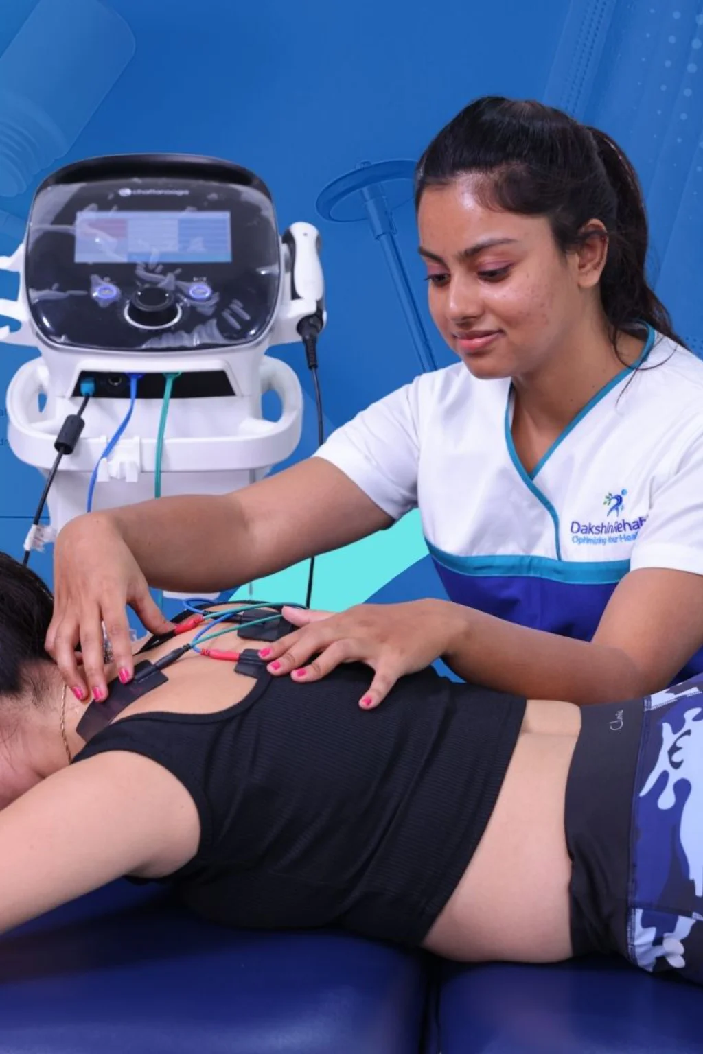 Acute pain relief physiotherapy at DakshinRehab Moosapet, Hyderabad — same-day assessment for knee, back, neck, heel and sciatica pain
