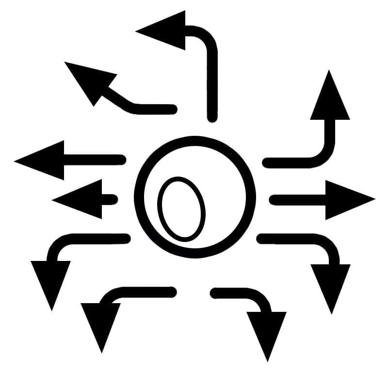 Active lymphatic system icon representing adequate immunity