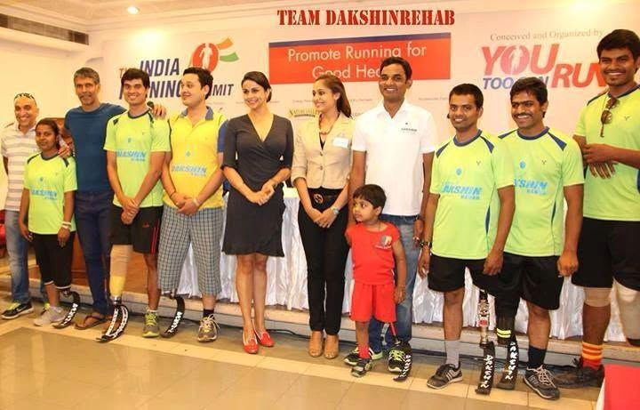 Team DakshinRehab amputee runners and clinicians at the India Running Summit
