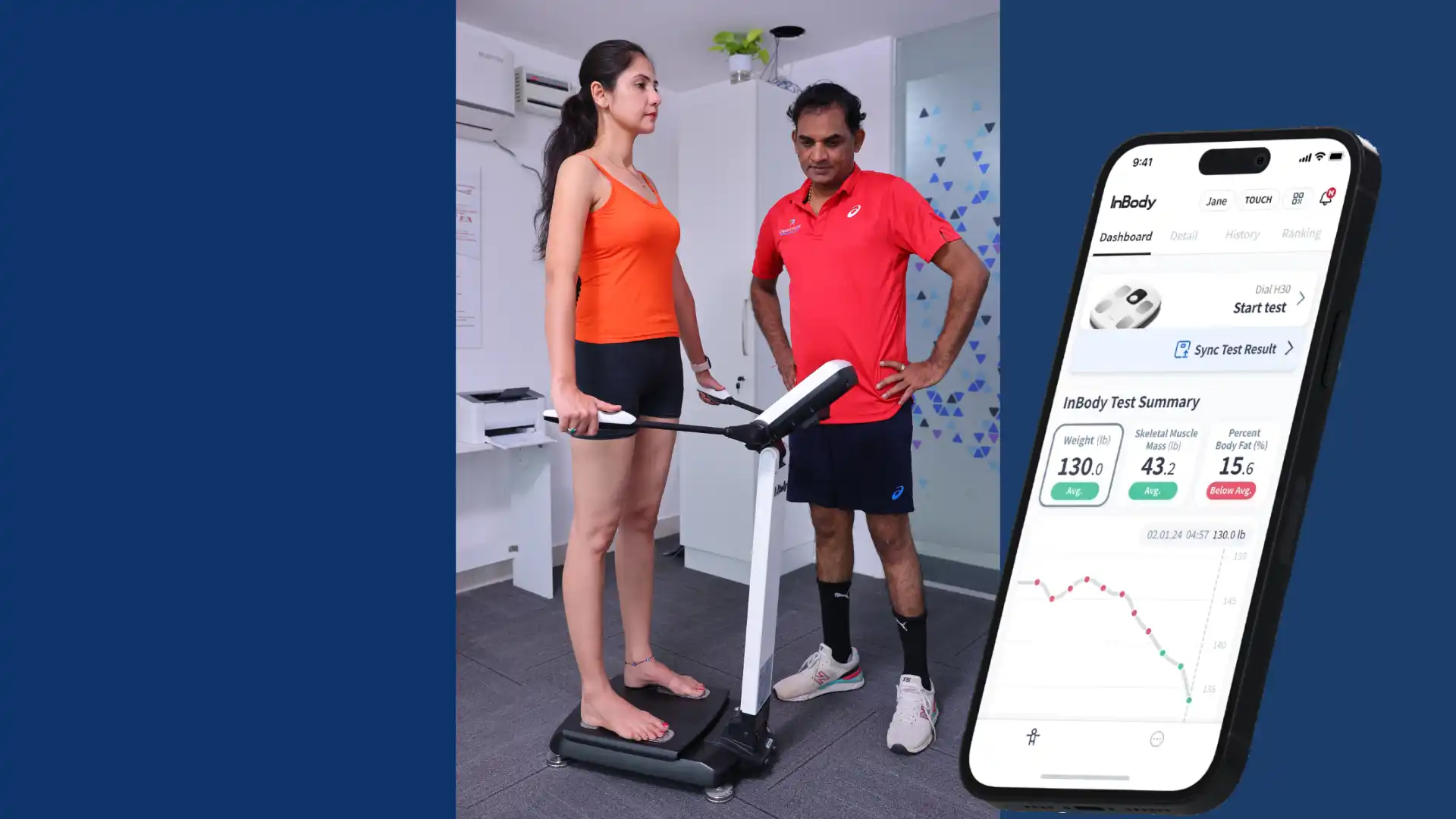 InBody 270 body composition analysis at DakshinRehab Moosapet Hyderabad