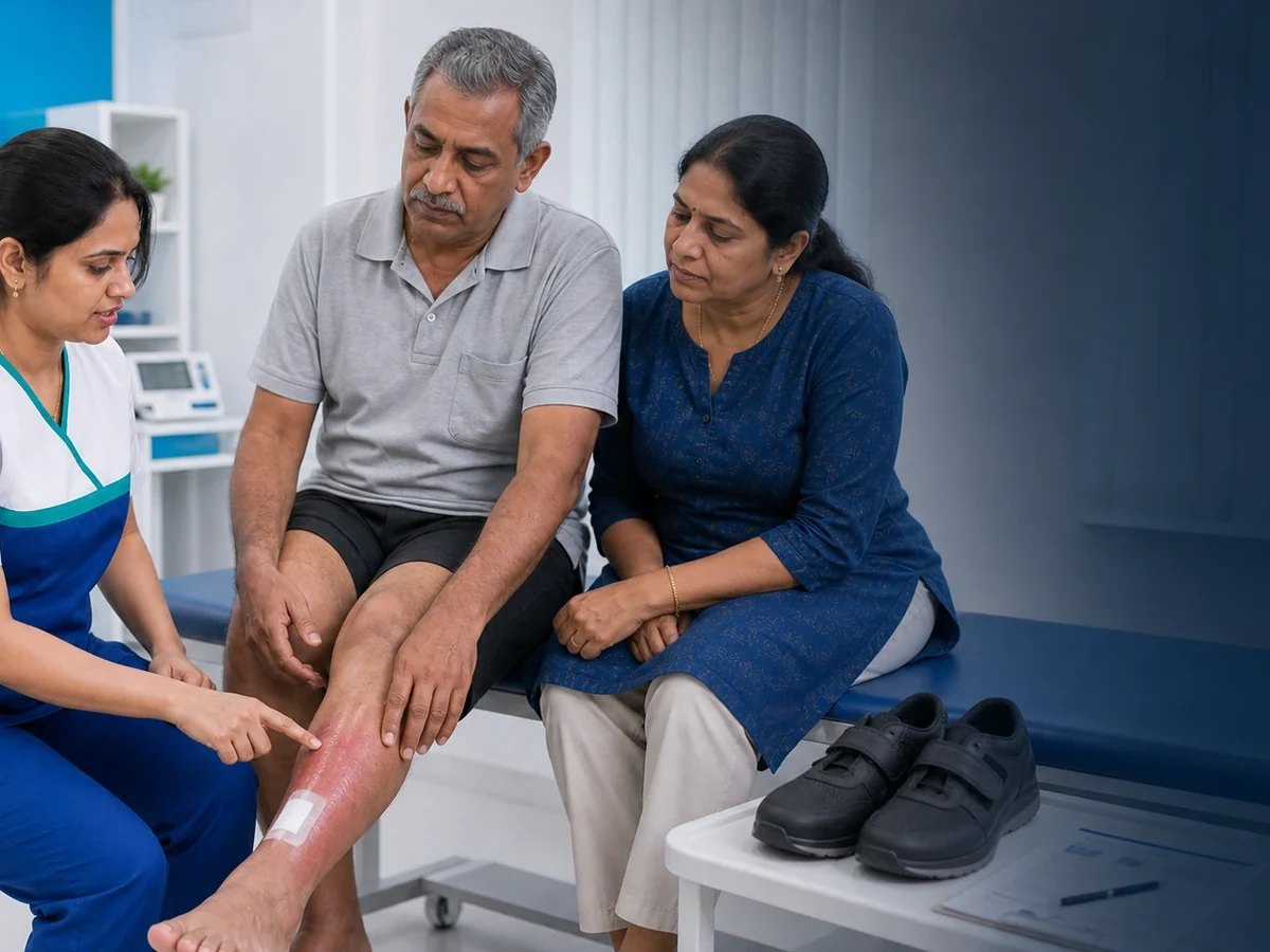 Vascular and diabetic foot warning signs that require urgent hospital care — DakshinRehab Moosapet Hyderabad
