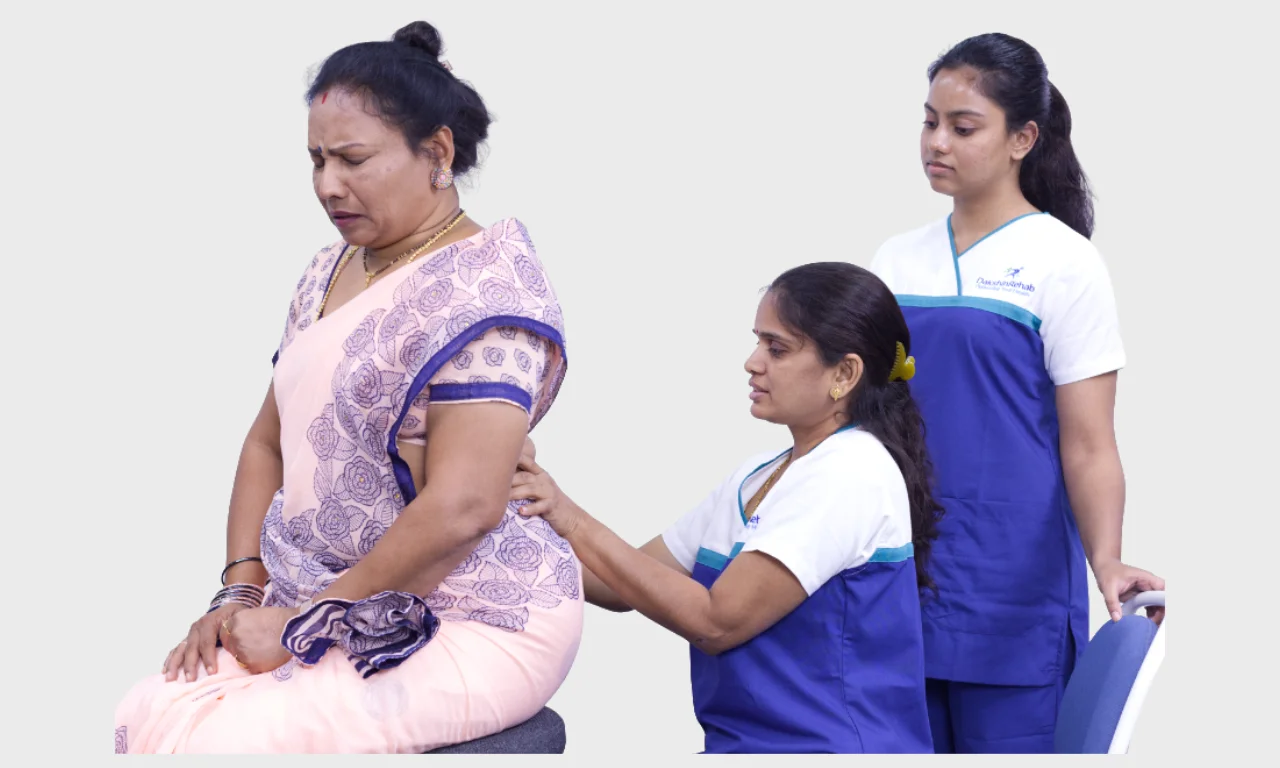 Specialist consultation walking a patient through the spectrum of sciatica treatment options