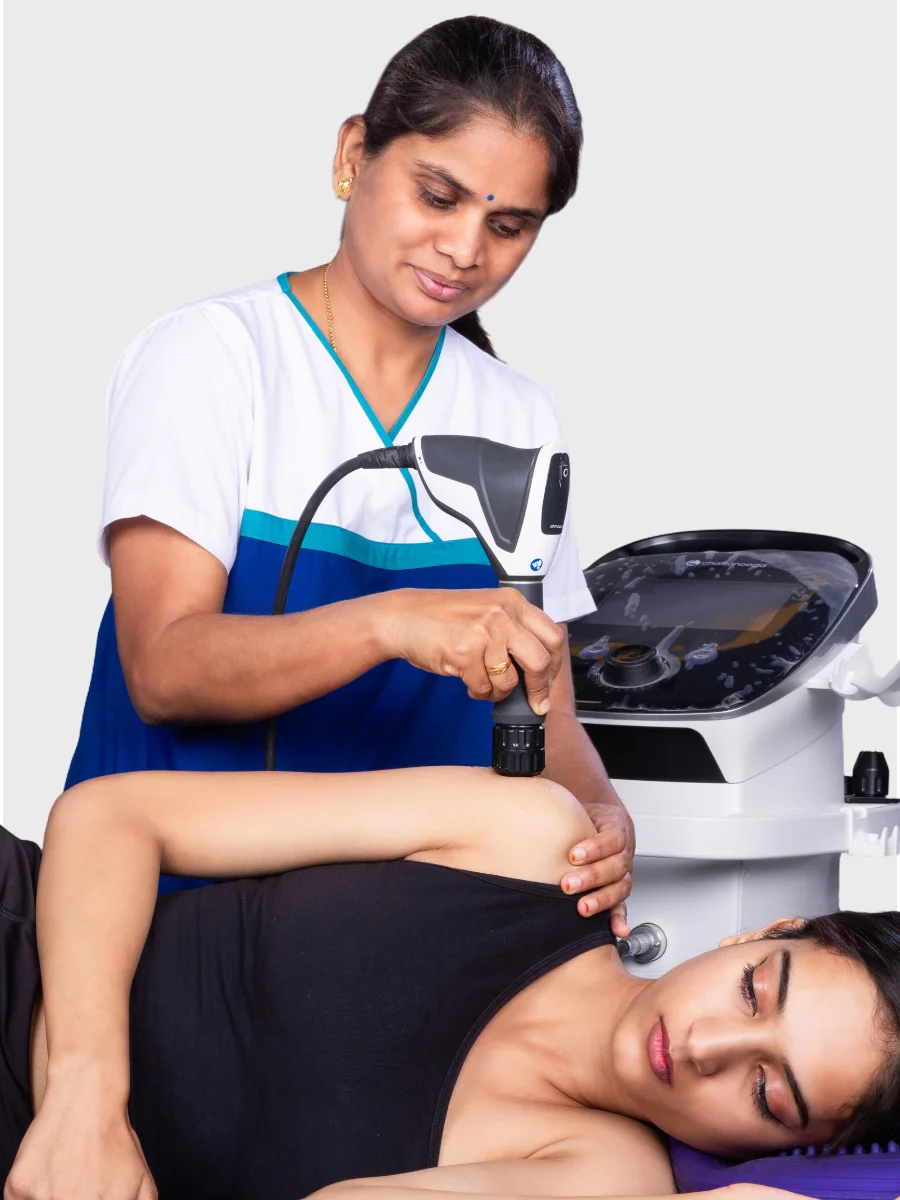 Chattanooga RPW2 Shockwave Therapy for shoulder pain at DakshinRehab Moosapet