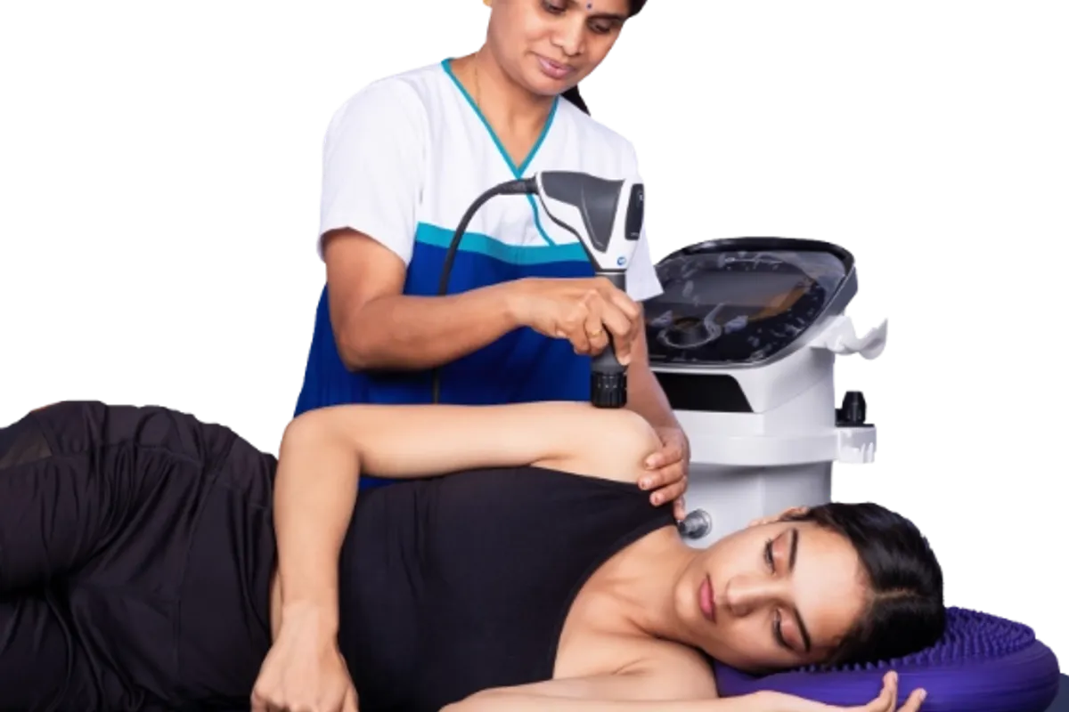 Chattanooga RPW2 Shockwave Therapy for shoulder pain at DakshinRehab Moosapet