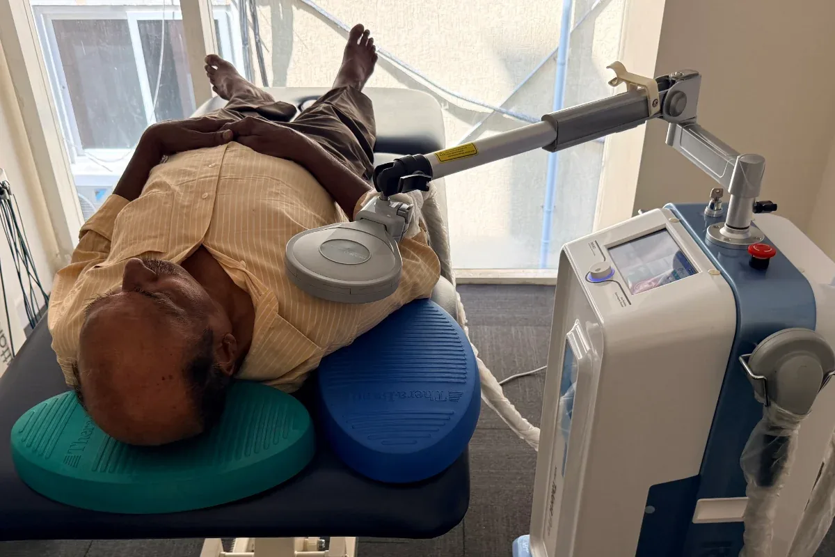 TECAR therapy for frozen shoulder capsular healing at DakshinRehab Moosapet