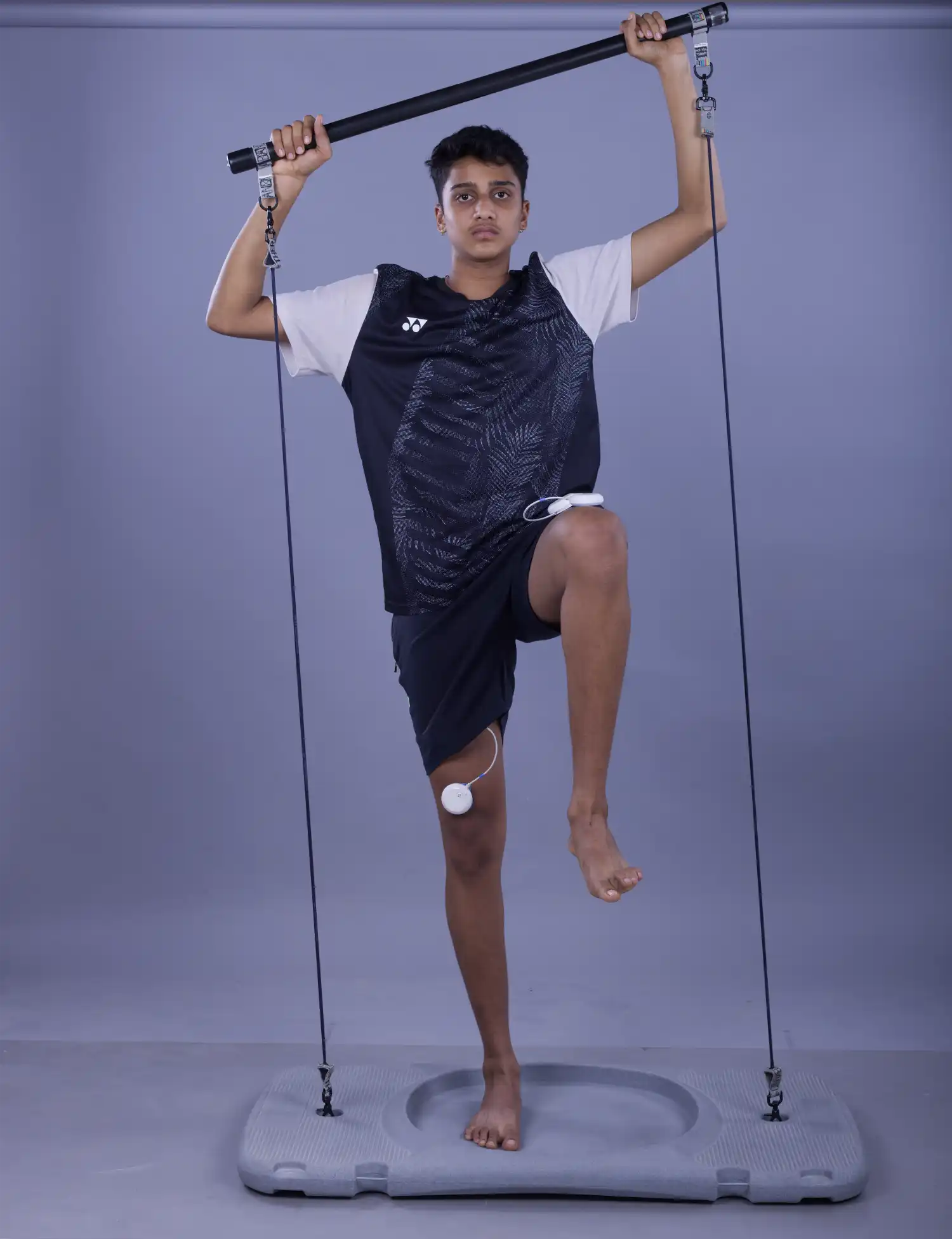 Chattanooga Wireless Professional integrated into a resistance-band rehab station at DakshinRehab Moosapet, Hyderabad