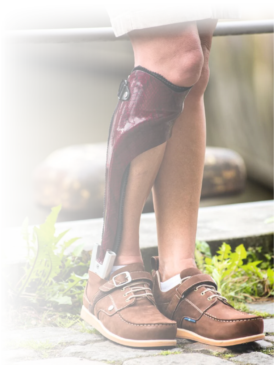 Dynamic AFO support for safer standing and neurological gait control