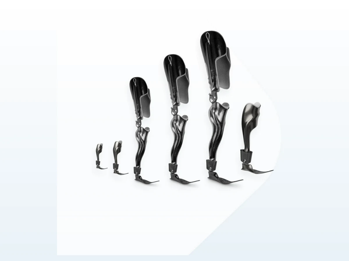 Carbon KAFO shells prepared for fitting at DakshinRehab, Moosapet, Hyderabad