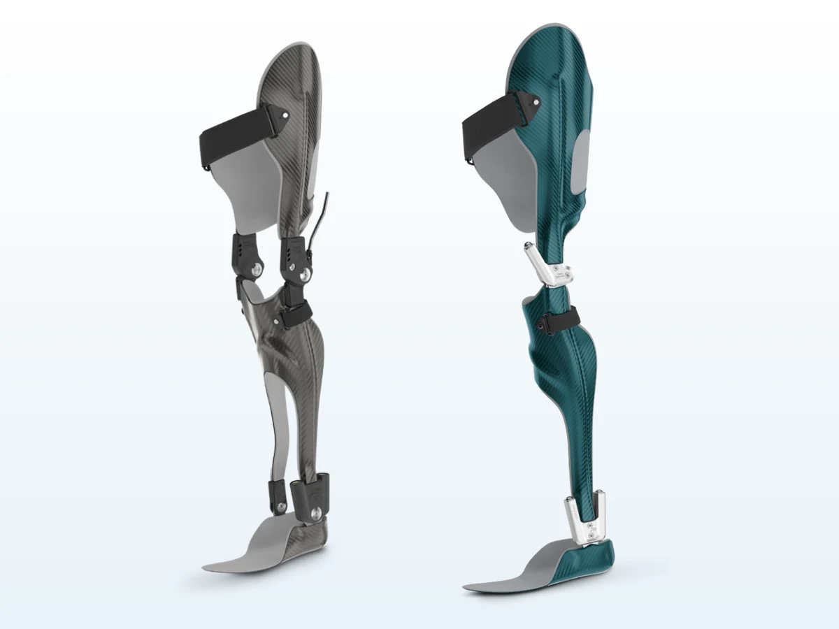 Stance-control carbon KAFOs fitted at DakshinRehab, Moosapet, Hyderabad