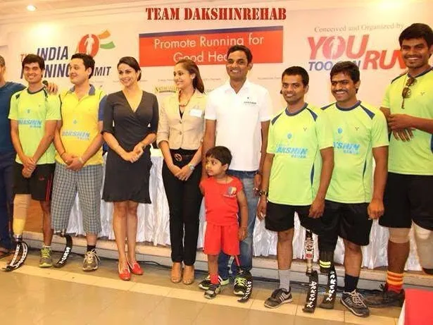 Team DakshinRehab amputee runners and clinicians at the India Running Summit