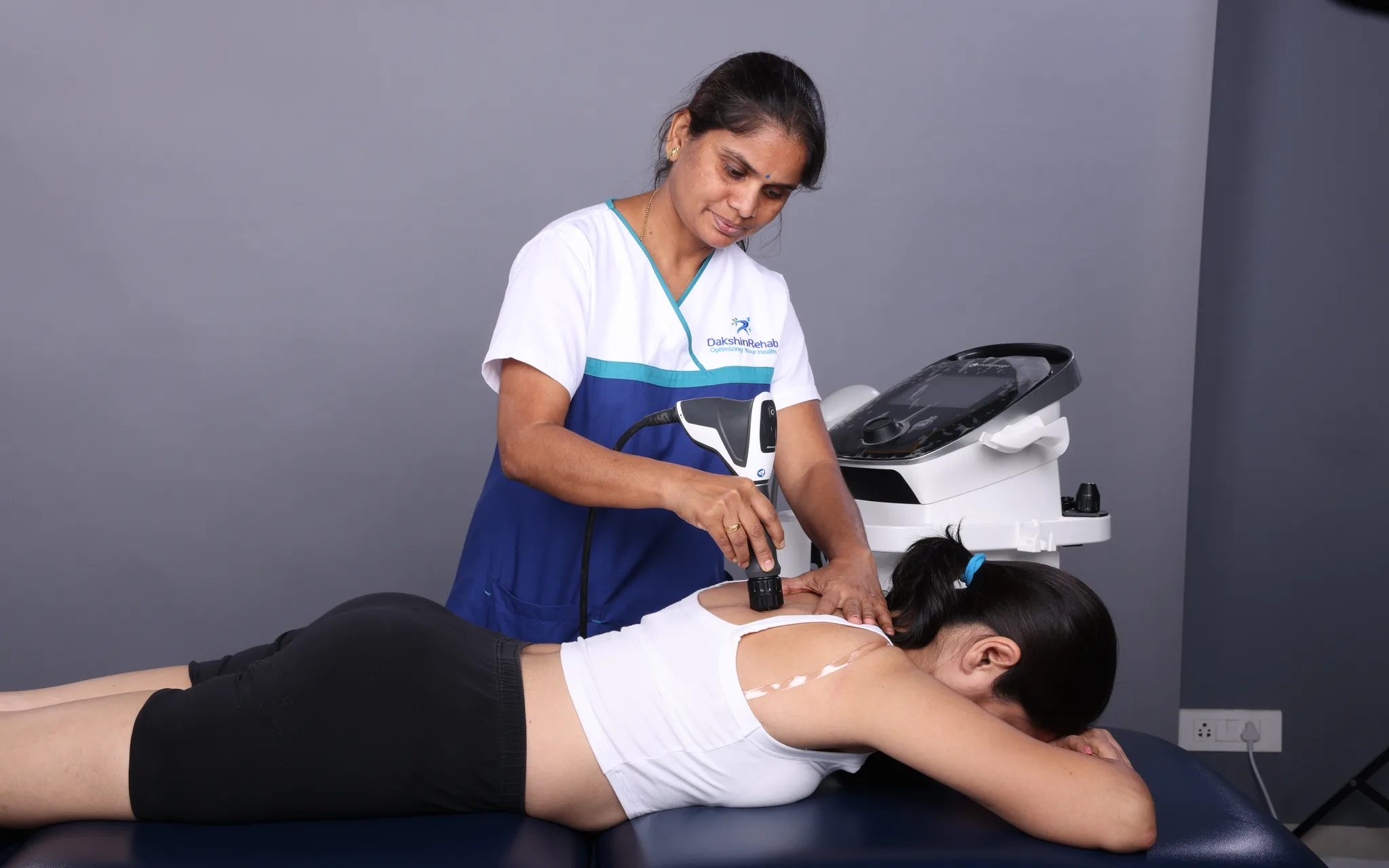 Chattanooga Intelect RPW2 shockwave therapy device at DakshinRehab Moosapet, Hyderabad
