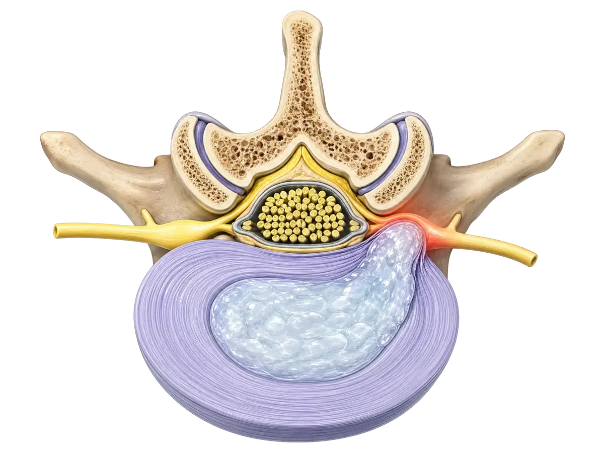 Patient suffering from severe radiating sciatica nerve pain