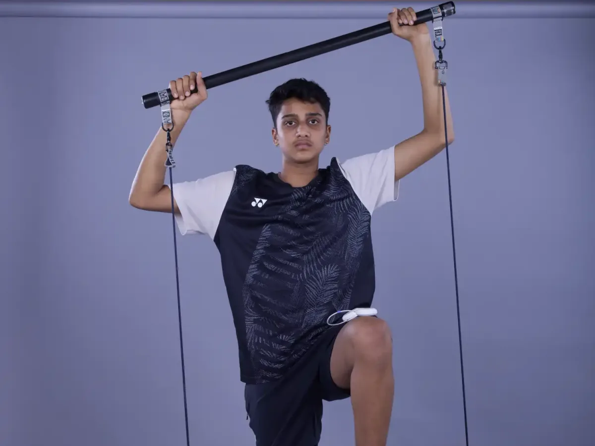 Chattanooga Wireless Professional integrated into a resistance-band rehab station at DakshinRehab Moosapet, Hyderabad