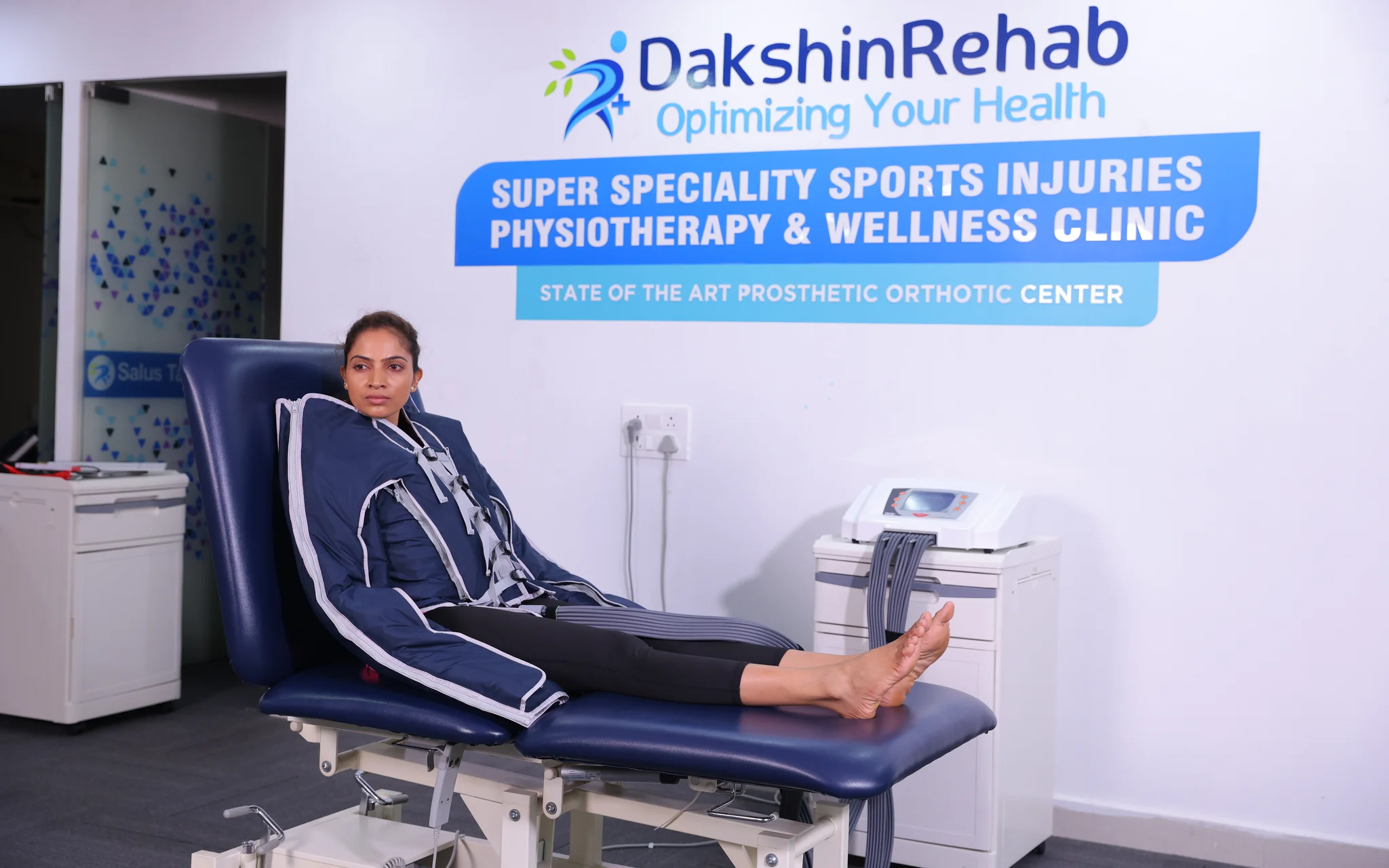 BOA MAX 2 device with full-body compression garments at DakshinRehab Moosapet