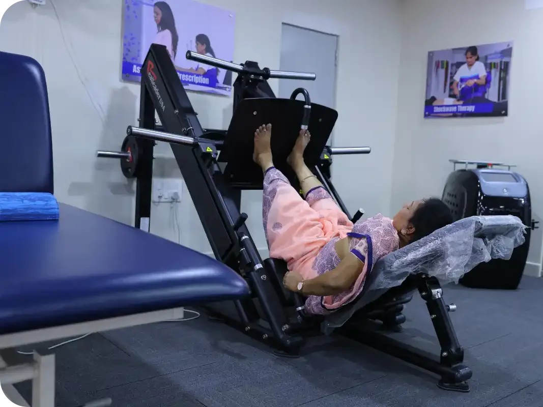 Rehabilitation leg press machine