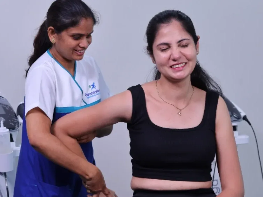 Shoulder assessment and root-cause diagnosis at DakshinRehab Moosapet, Hyderabad